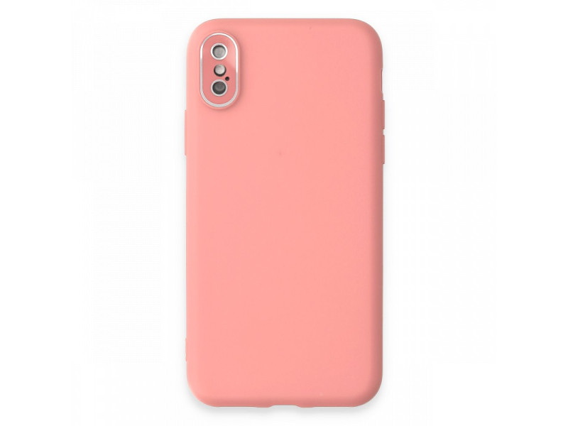 Newface iPhone X Kılıf Lansman Glass Kapak - Pembe