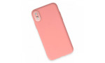 Newface iPhone X Kılıf Lansman Glass Kapak - Pembe