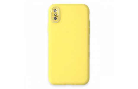 Newface iPhone X Kılıf Lansman Glass Kapak - Sarı