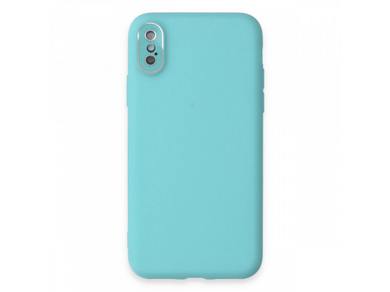 Newface iPhone X Kılıf Lansman Glass Kapak - Turkuaz