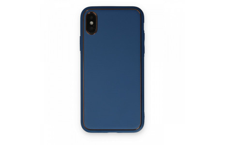 Newface iPhone XS Kılıf Coco Deri Silikon Kapak - Açık Mavi