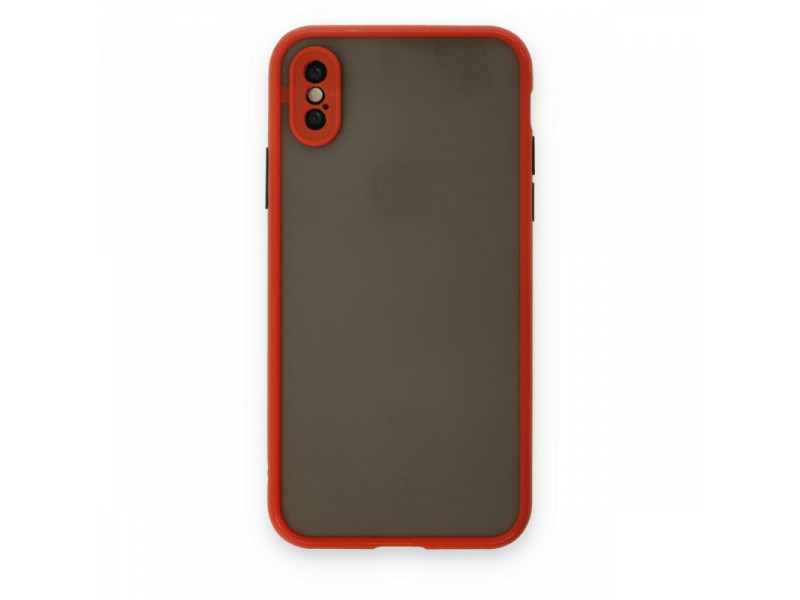 Newface iPhone XS Kılıf Montreal Silikon Kapak - Kırmızı