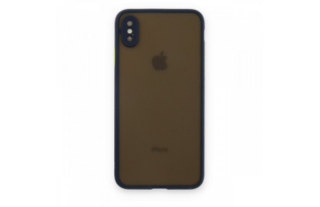 Newface iPhone XS Kılıf Montreal Silikon Kapak - Lacivert