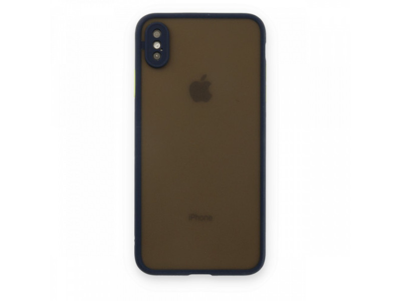 Newface iPhone XS Kılıf Montreal Silikon Kapak - Lacivert