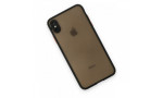 Newface iPhone XS Kılıf Montreal Silikon Kapak - Siyah