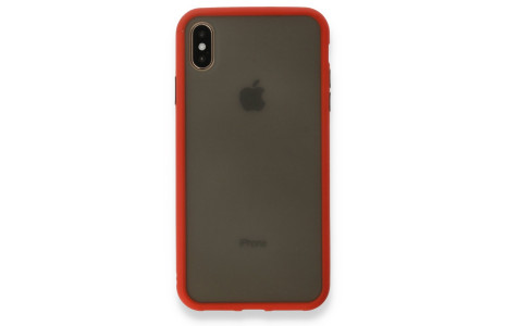 Newface iPhone XS Max Kılıf Montreal Silikon Kapak - Kırmızı