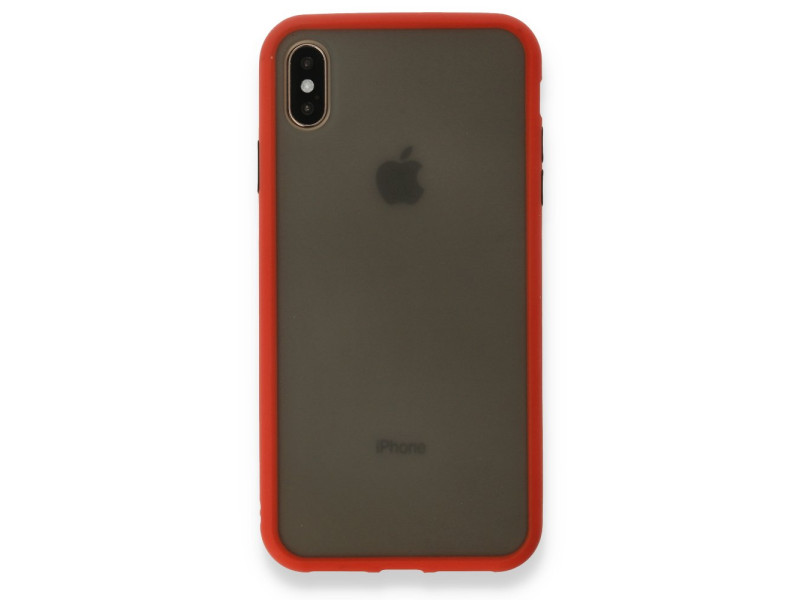 Newface iPhone XS Max Kılıf Montreal Silikon Kapak - Kırmızı