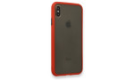 Newface iPhone XS Max Kılıf Montreal Silikon Kapak - Kırmızı