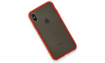 Newface iPhone XS Max Kılıf Montreal Silikon Kapak - Kırmızı