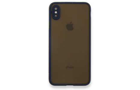 Newface iPhone XS Max Kılıf Montreal Silikon Kapak - Lacivert