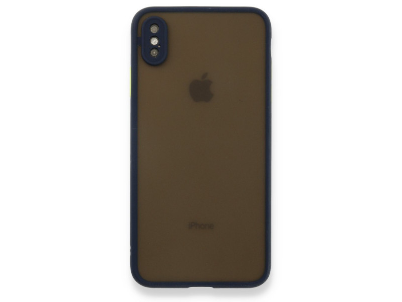 Newface iPhone XS Max Kılıf Montreal Silikon Kapak - Lacivert