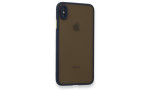 Newface iPhone XS Max Kılıf Montreal Silikon Kapak - Lacivert
