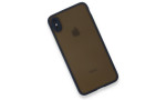Newface iPhone XS Max Kılıf Montreal Silikon Kapak - Lacivert