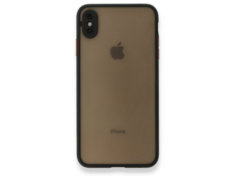 Newface iPhone XS Max Kılıf Montreal Silikon Kapak - Siyah