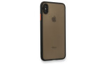 Newface iPhone XS Max Kılıf Montreal Silikon Kapak - Siyah