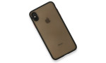 Newface iPhone XS Max Kılıf Montreal Silikon Kapak - Siyah
