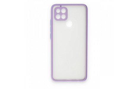 Newface Oppo A15 Kılıf Montreal Silikon Kapak - Mor