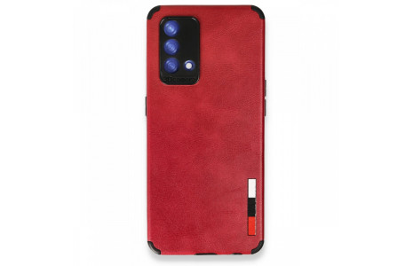 Newface Oppo A74 4G Kılıf Loop Deri Silikon - Kırmızı