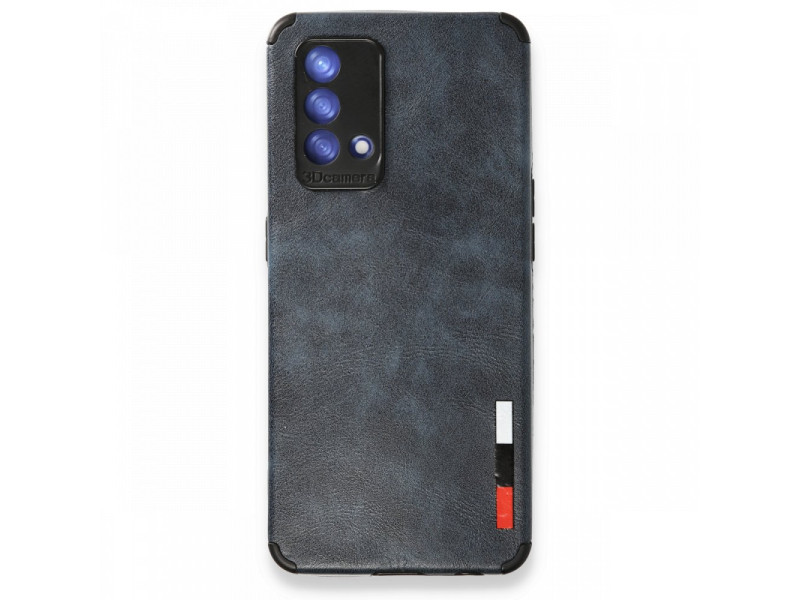 Newface Oppo A74 4G Kılıf Loop Deri Silikon - Lacivert