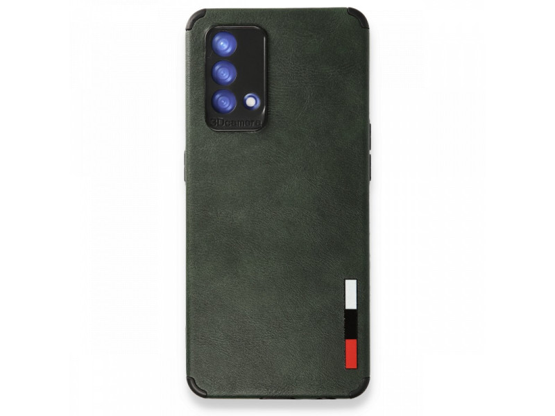 Newface Oppo A74 4G Kılıf Loop Deri Silikon - Yeşil
