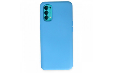 Newface Oppo Reno 4 Kılıf Nano içi Kadife Silikon - Mavi