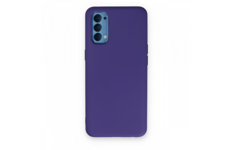 Newface Oppo Reno 4 Kılıf Nano içi Kadife Silikon - Mor