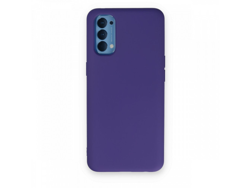 Newface Oppo Reno 4 Kılıf Nano içi Kadife Silikon - Mor