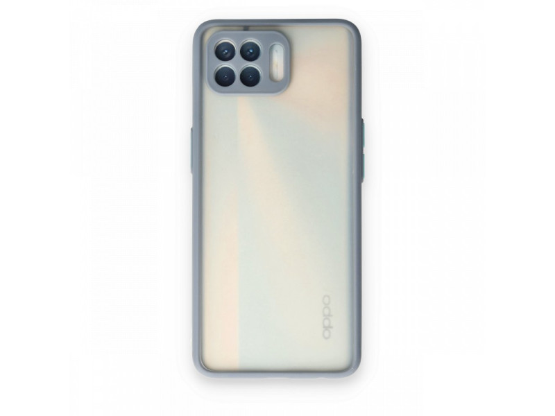 Newface Oppo Reno 4 Lite Kılıf Montreal Silikon Kapak - Gri