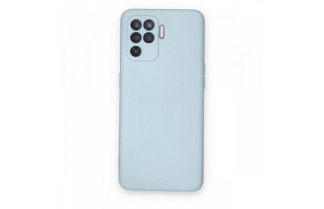 Newface Oppo Reno 5 Lite Kılıf Nano içi Kadife Silikon - Buz Mavisi