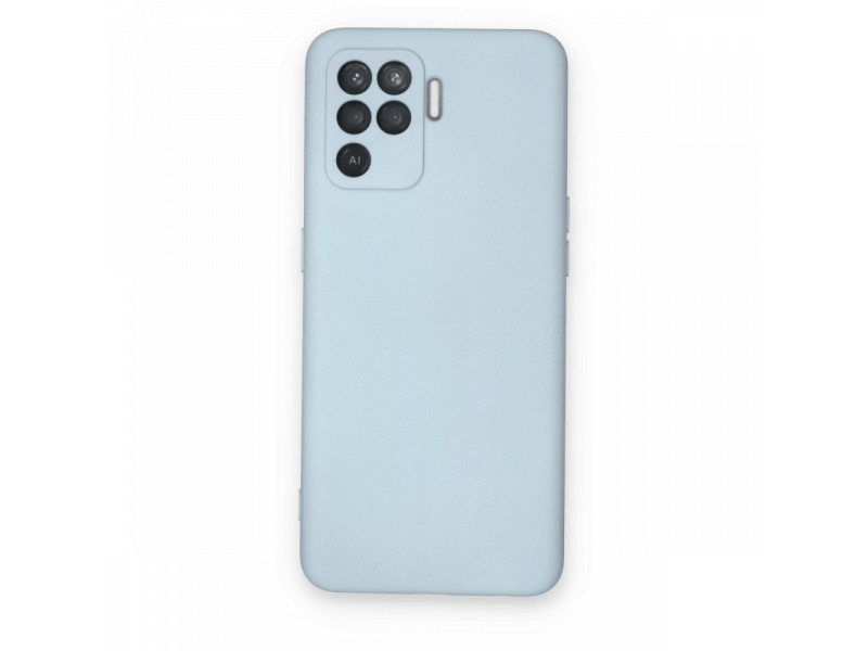 Newface Oppo Reno 5 Lite Kılıf Nano içi Kadife Silikon - Buz Mavisi