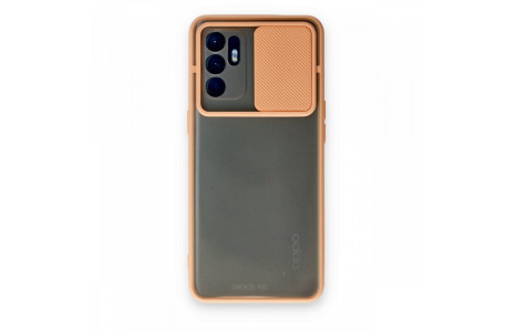 Newface Oppo Reno 6 Kılıf Palm Buzlu Kamera Sürgülü Silikon - Pembe