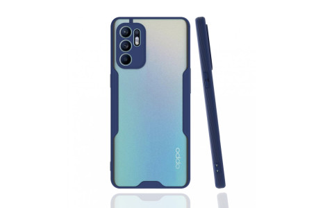 Newface Oppo Reno 6 Kılıf Platin Silikon - Lacivert