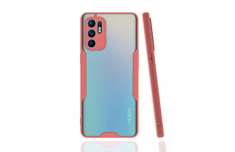Newface Oppo Reno 6 Kılıf Platin Silikon - Pembe