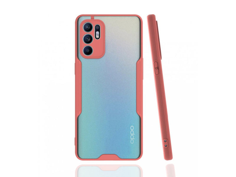 Newface Oppo Reno 6 Kılıf Platin Silikon - Pembe