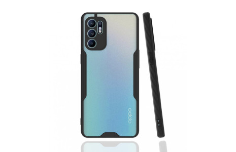 Newface Oppo Reno 6 Kılıf Platin Silikon - Siyah