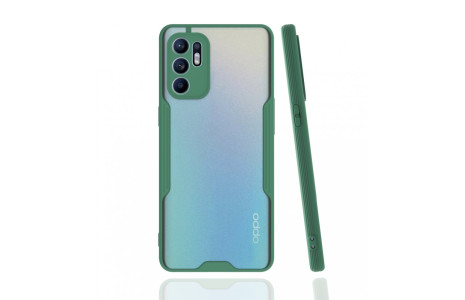 Newface Oppo Reno 6 Kılıf Platin Silikon - Yeşil