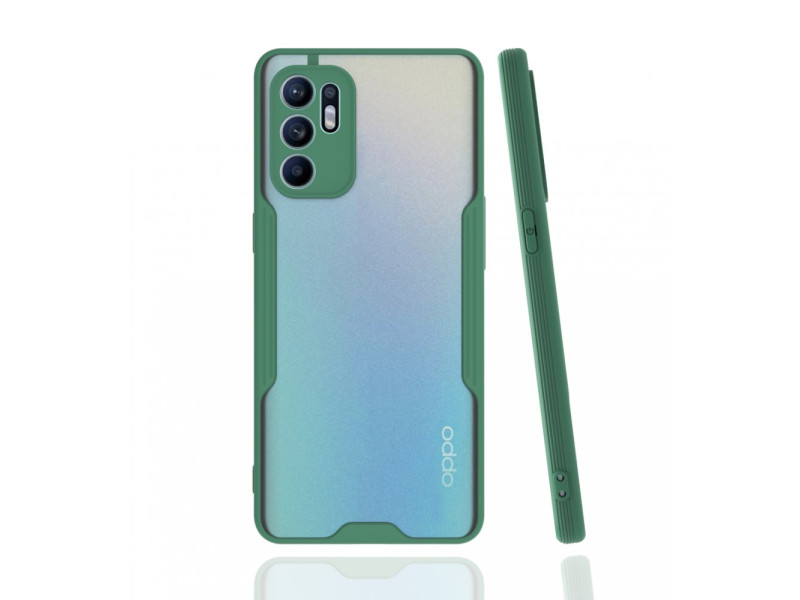 Newface Oppo Reno 6 Kılıf Platin Silikon - Yeşil