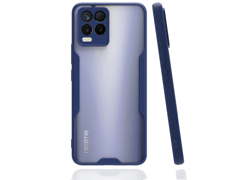 Newface Realme 8 Kılıf Platin Silikon - Lacivert