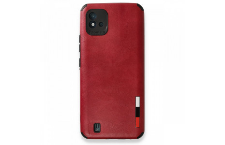 Newface Realme C11 2021 Kılıf Loop Deri Silikon - Kırmızı
