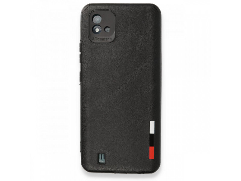 Newface Realme C11 2021 Kılıf Loop Deri Silikon - Siyah