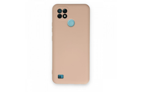 Newface Realme C21 Kılıf Nano içi Kadife Silikon - Pudra