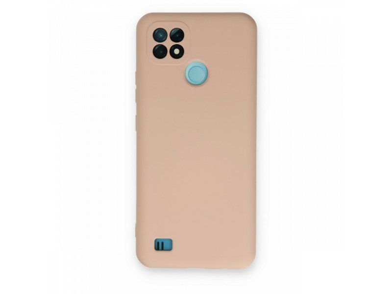 Newface Realme C21 Kılıf Nano içi Kadife Silikon - Pudra