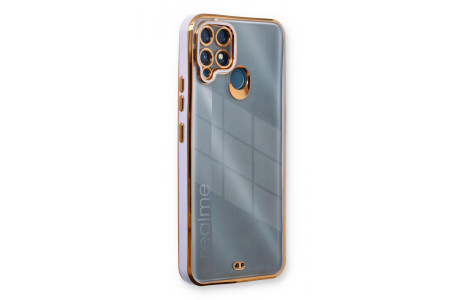 Newface Realme C25s Kılıf Liva Lens Silikon - Lila