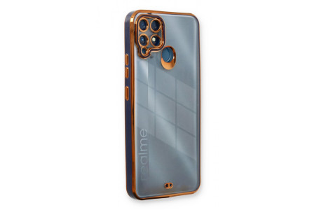 Newface Realme C25s Kılıf Liva Lens Silikon - Mavi