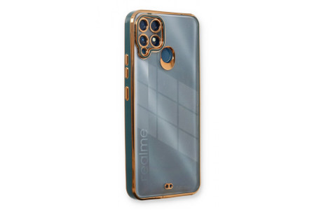Newface Realme C25s Kılıf Liva Lens Silikon - Yeşil