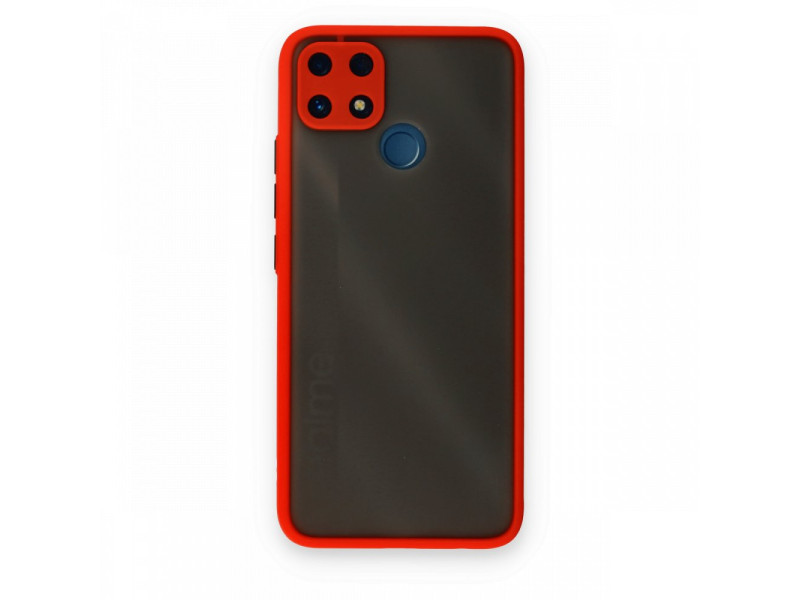 Newface Realme C25 Kılıf Montreal Silikon Kapak - Kırmızı