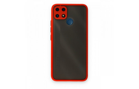 Newface Realme C25s Kılıf Montreal Silikon Kapak - Kırmızı