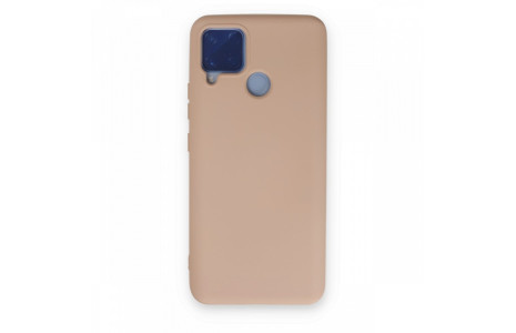 Newface Realme C25s Kılıf Nano içi Kadife Silikon - Bej