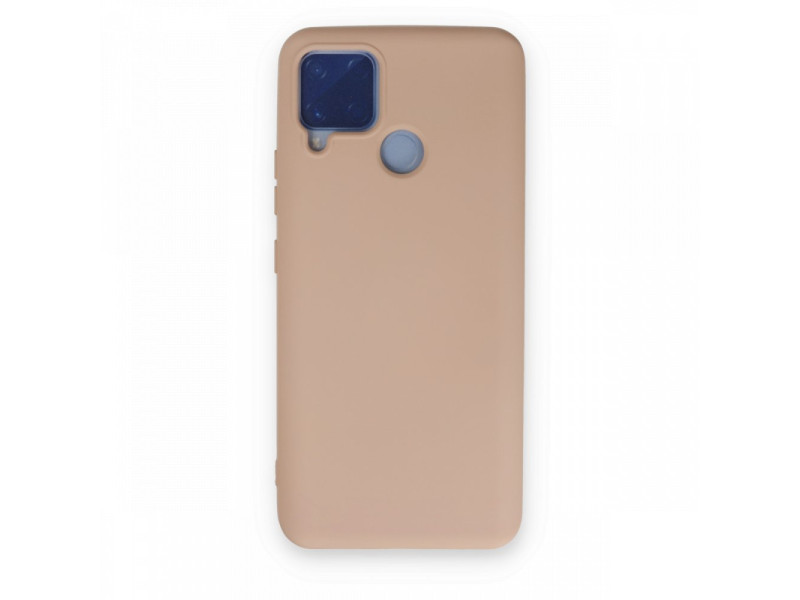 Newface Realme C25s Kılıf Nano içi Kadife Silikon - Bej