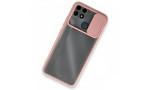 Newface Realme C25s Kılıf Palm Buzlu Kamera Sürgülü Silikon - Pembe